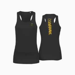 Hoppadel Sport Tanktop – Dames – Black & Yellow