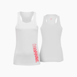 Hoppadel Sport Tanktop – Dames – White & Coral