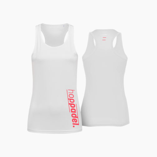 Hoppadel Sport Tanktop - Dames - White & Coral